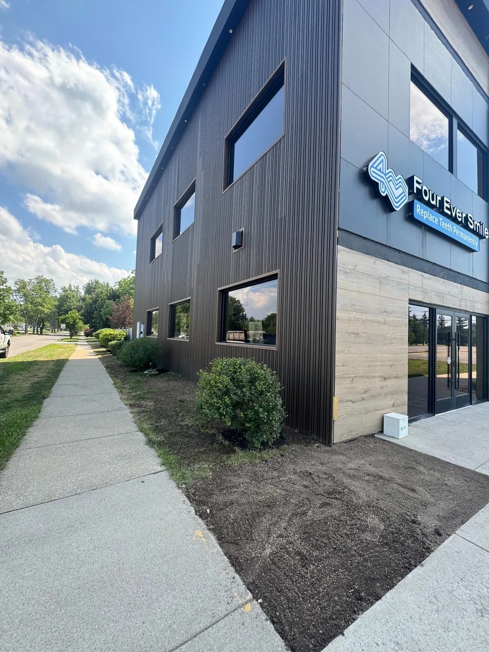 Before Rolax Landscaping commercial landscape bed transformation project in Buffalo, NY