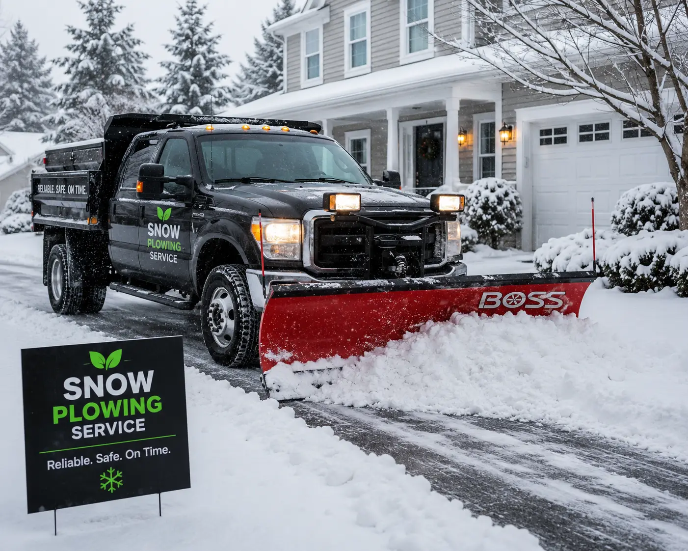 Commercial snow plowing and ice management service in Buffalo, NY